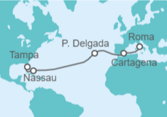 Itinerario del Crucero De Roma a Tampa - Carnival Cruise Line
