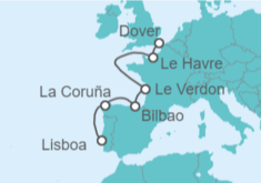 Itinerario del Crucero De Lisboa a Dover - Carnival Cruise Line