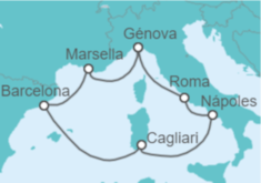 Itinerario del Crucero Un mar, mil historias 2025 - Costa Cruceros
