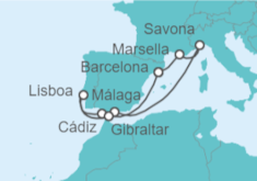 Itinerario del Crucero Cruzando el Estrecho - Costa Cruceros