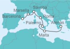 Itinerario del Crucero Francia, Italia, Malta - Costa Cruceros