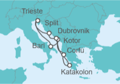 Itinerario del Crucero Italia, Montenegro, Grecia, Croacia - Costa Cruceros