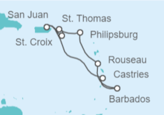 Itinerario del Crucero Islas Vírgenes - EEUU, Saint Maarten, Barbados, Santa Lucía - Royal Caribbean