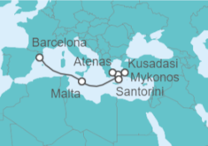 Itinerario del Crucero Malta, Grecia, Turquía - Celebrity Cruises