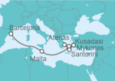 Itinerario del Crucero Malta, Grecia, Turquía - Celebrity Cruises
