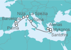 Itinerario del Crucero Grecia, Italia, Francia, España - Celebrity Cruises