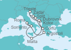 Itinerario del Crucero Adriático al completo - Cunard