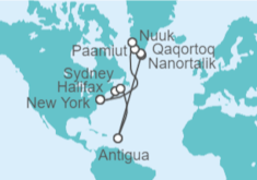 Itinerario del Crucero Canadá, Antigua Y Barbuda, Groenlandia - Princess Cruises