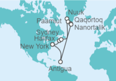 Itinerario del Crucero Canadá, Groenlandia, Antigua Y Barbuda - Princess Cruises