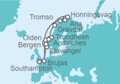 Itinerario del Crucero Noruega, Bélgica - Princess Cruises