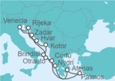 Itinerario del Crucero Islas Griegas, Italia y Montenegro - Explora Journeys