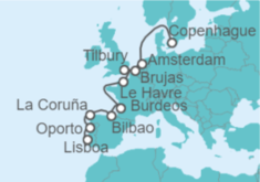 Itinerario del Crucero Europa: Francia, España y Bélgica - NCL Norwegian Cruise Line