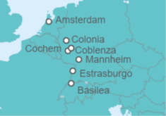 Itinerario del Crucero Clásico Rhin I - De Amsterdam a Basilea - Panavision
