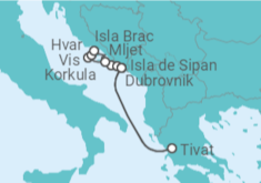 Itinerario del Crucero Croacia - Ponant