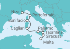 Itinerario del Crucero Francia, Italia - Ponant