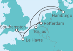 Itinerario del Crucero Holanda, Francia, Reino Unido, Alemania - MSC Cruceros