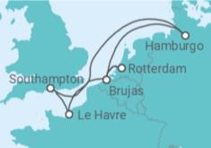 Itinerario del Crucero Bélgica, Francia, Reino Unido, Alemania - MSC Cruceros