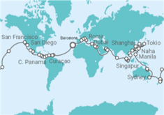 Itinerario del Crucero Vuelta al mundo 2026 MSC Cruceros - MSC Cruceros