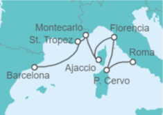 Itinerario del Crucero De Barcelona a Roma - Explora Journeys