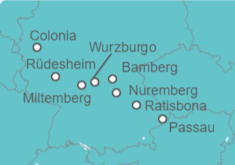 Itinerario del Crucero Sinfonía Rhin y Danubio - De Colonia a Passau - Panavision