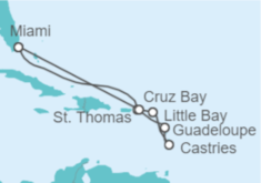 Itinerario del Crucero Islas Vírgenes  - Explora Journeys