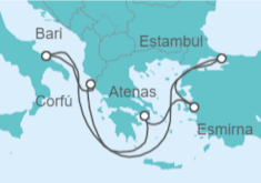 Itinerario del Crucero Estambul y maravillas mediterráneas - MSC Cruceros