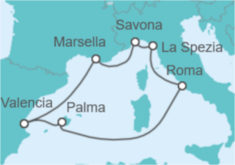 Itinerario del Crucero Historia y belleza natural - Costa Cruceros