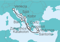 Itinerario del Crucero Italia, Grecia, Montenegro, Croacia - Costa Cruceros