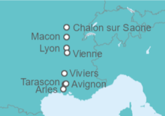 Itinerario del Crucero De Lyon a Aviñón  - Riverside