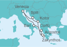 Itinerario del Crucero Bahías de ensueño - Costa Cruceros