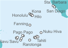 Itinerario del Crucero Relatos del Pacífico Sur - Holland America Line