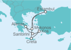Itinerario del Crucero Estambul, Atenas e Islas Griegas - Costa Cruceros