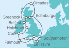 Itinerario del Crucero Londres y las Islas Británicas - Princess Cruises