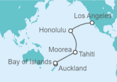 Itinerario del Crucero Nueva Zelanda, Polinesia Francesa, Estados Unidos (EE.UU.) - Princess Cruises