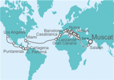 Itinerario del Crucero De Dubái a Los Ángeles - Princess Cruises