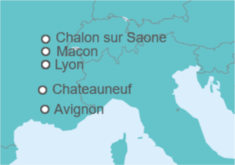 Itinerario del Crucero Tesoros de Borgoña y Provenza - Panavision