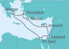 Itinerario del Crucero Israel, Chipre, Grecia, Turquía - Celestyal Cruises