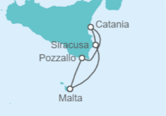 Itinerario del Crucero Las bellezas del Mediterráneo (formula puerto/puerto) - CroisiMer