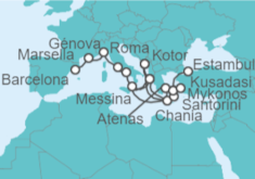 Itinerario del Crucero Desde Barcelona a Estambul (Turquía) - Princess Cruises
