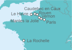 Itinerario del Crucero Desde Le Havre (París) a París - AmaWaterways