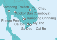 Itinerario del Crucero Desde My Tho (Vietnam) a Kampong Cham (Camboya) - AmaWaterways