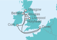 Itinerario del Crucero Irlanda y Reino Unido - Carnival Cruise Line