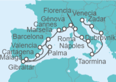 Itinerario del Crucero Aventura por el Mediterráneo - WindStar Cruises