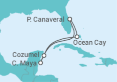 Itinerario del Crucero México - MSC Cruceros
