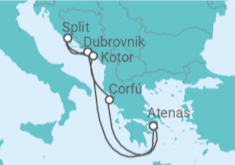 Itinerario del Crucero Mar Adriático y Gemas Griegas - Virgin Voyages