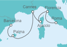 Itinerario del Crucero Florencia, Roma, Palma y Más  - Virgin Voyages