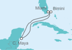 Itinerario del Crucero Sol Maya - Virgin Voyages