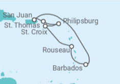 Itinerario del Crucero Islas Vírgenes - EEUU, Saint Maarten, Barbados - Royal Caribbean