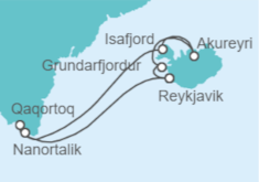 Itinerario del Crucero Groenlandia e Islandia - NCL Norwegian Cruise Line
