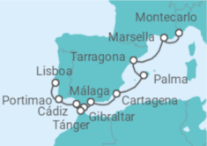 Itinerario del Crucero Desde Montecarlo (Mónaco) a Lisboa - Oceania Cruises